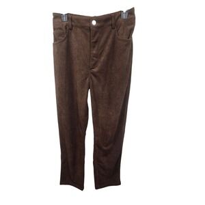 Halara Brown Corduroy High Waisted Straight Leg Pants Womens Size Medium NWT